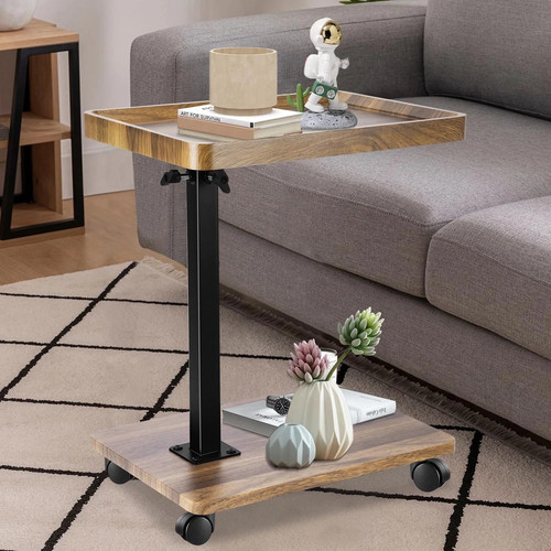 Shaped side table adjustable - shaped,