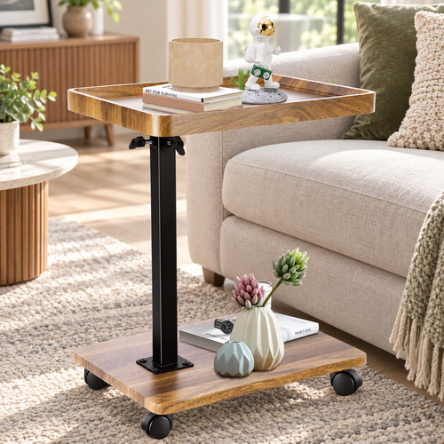 Adjustable shaped side - adjustable, table