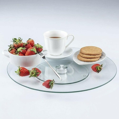 Tempered glass lazy susan 25cm - glass,
