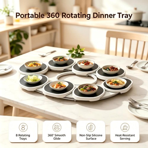 Share dishes tray rotating - share,