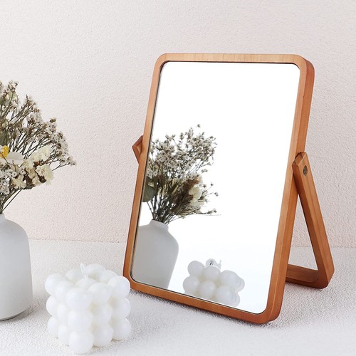 Wooden desk mirror table - wooden,