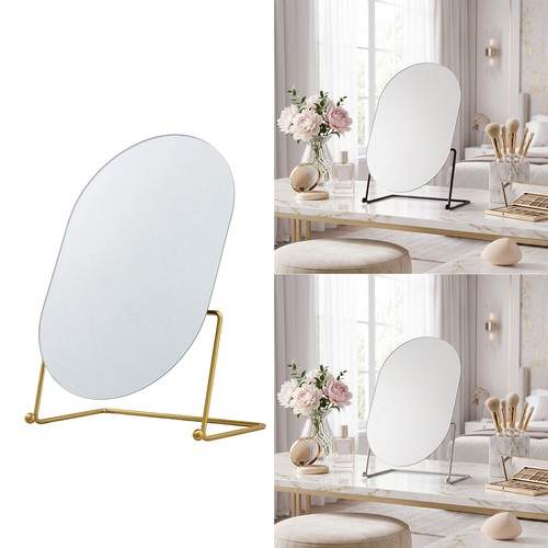 Oval rotating makeup mirror - rotating,