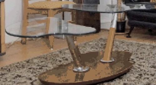 Glass coffee table rotating - coffee,