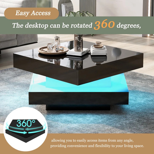 High gloss coffee table - gloss, with