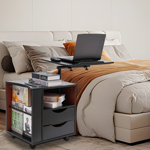 Drawers reading shelf black - shelf,